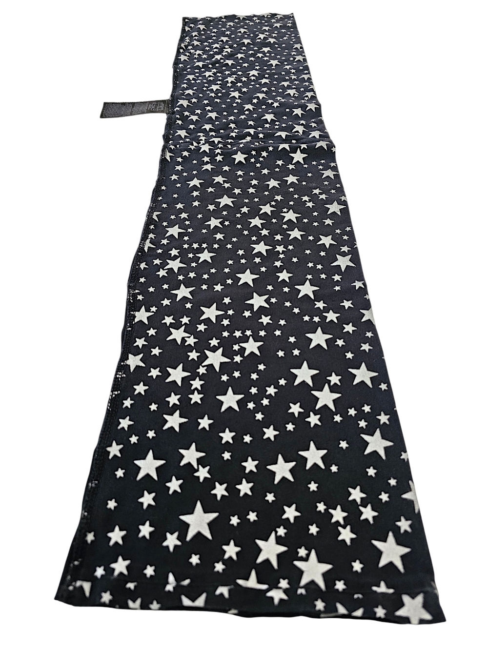 GUESS Upcycled Black Fabric with Silver Star Print - 1/2 Yard - Picture 7 of 12